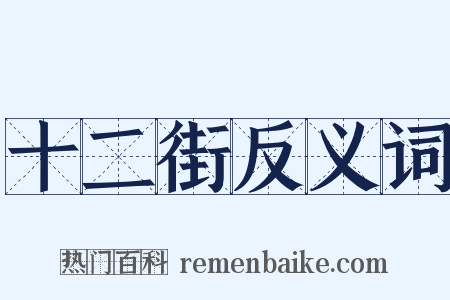 十二街反义词是什么意思的图片